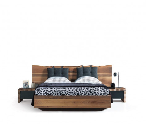 Schlafzimmer Bett 2x Nachttisch Kleiderschrank Garnitur Holz Modern Set