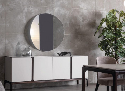 Wohnzimmer Anrichte Spiegel Luxus Gruppe Garnitur Set 2tlg neu grau