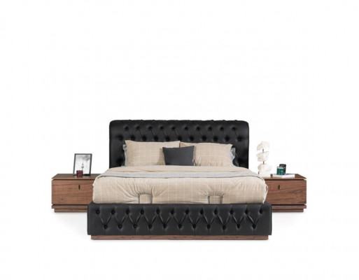 Bett Kleiderschrank 2x Nachttisch Luxus Schlafzimmer Polster Design neu