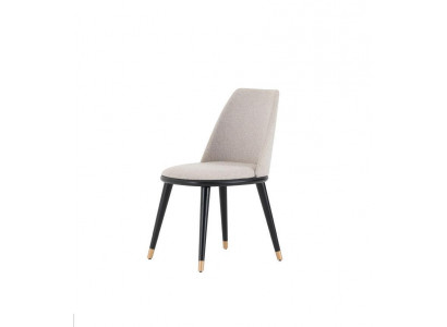 Designer Mega komfortabler beige Esszimmerstuhl im modernen Stil