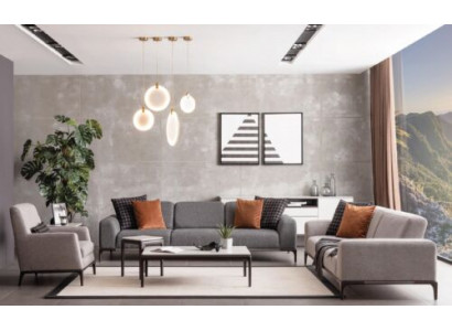 Sofagarnitur 4 1 Sitzer Sofa Sessel Couchtisch Beistelltische Garnitur 5tlg.