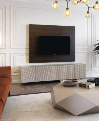 Luxus tv Schrank Fernseh Ständer Sideboard Couchtisch Fernsehwand 3tlg