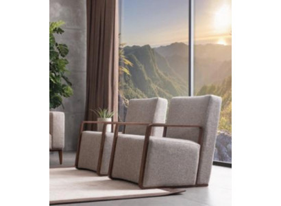 Wohnzimmer Sessel 1 Sitzer Couch Polster Modern Luxus Textil Design