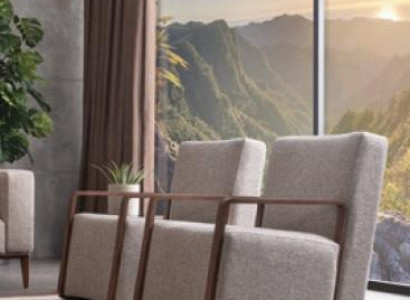 Wohnzimmer Sessel 1 Sitzer Couch Polster Modern Luxus Textil Design