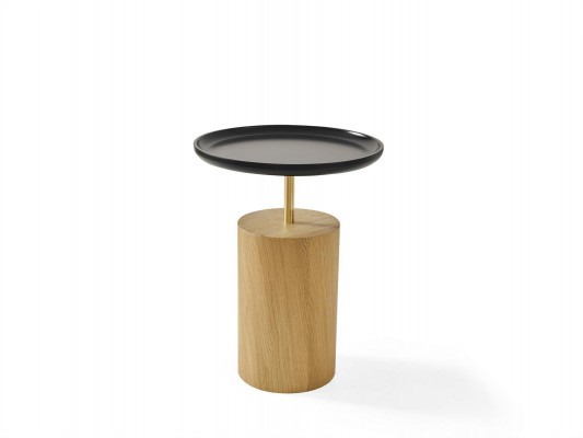 Couchtisch Luxus Holz Design Tisch Beistelltisch Schwarz Runde Tische Neu