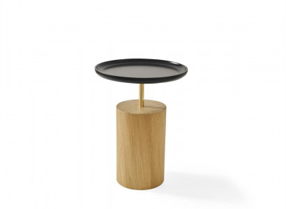 Beistelltisch Tisch Holz Beistell Designer Möbel Schwarz Rund Tisch