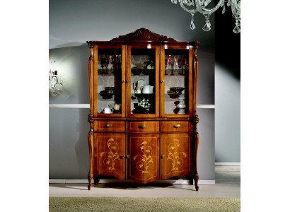 Möbel Luxus Holz Stil Schrank Anrichte Vitrinenschrank Design Italienische Möbel Neu