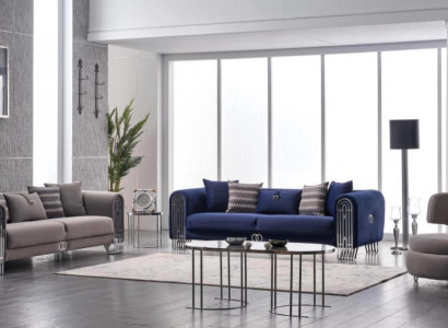 Sofagarnitur 331 Sitzer Luxus Stoff Set 3 tlg Polstersofa Textil Möbel