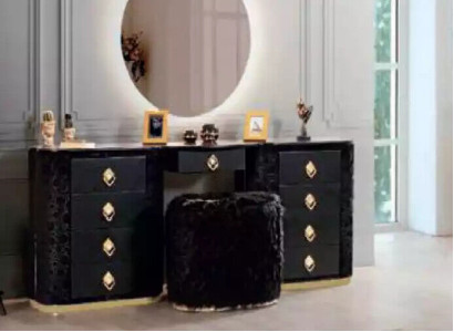 Schminktisch Set Konsole Spiegel Schlafzimmer Möbel Design Hocker Set Neu