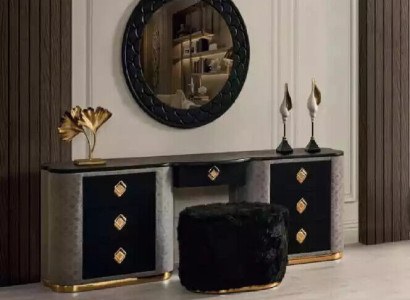 Schminktisch Set Konsole Spiegel Schlafzimmer Möbel Design Hocker Set Neu