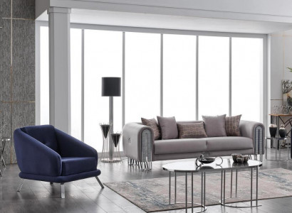 Design Möbel Wohnzimmer Set Sofagarnitur 3+1 Möbelset Couch Polster Garnitur