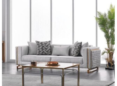 Dreisitzer Sofa 3 Sitzer Couch 245cm Möbel Polster Sofas Textil Stoff