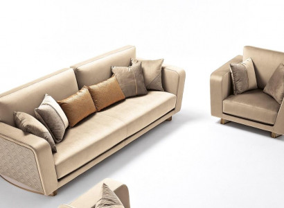 Sofagarnitur 3+1 Sitzer Set Design Sofas Polster Couchen Leder Relax Moderne Neu