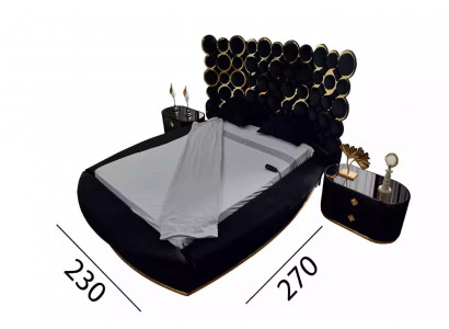 Designerbett Luxus Textilbetten Schlafzimmer Doppelbett 200x200cm Bettrahmen