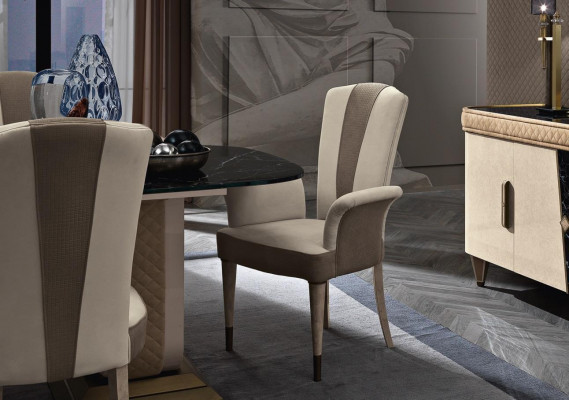 Tisch Esstisch Holz Esszimmer Garnitur 6x Stuhl Set Stühle Lehn Gruppe Italien