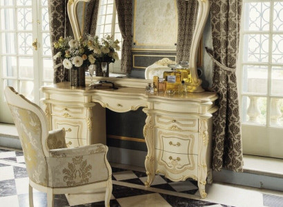 Schminktisch + Sessel Schminktisch Kosmetik Tisch Spiegel Kommode Tische 3tlg