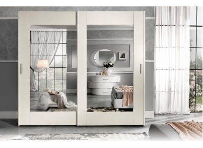 Luxus Kleiderschrank mit Schwebetüren Schlafzimmer Schrank Schränke Holz Modern