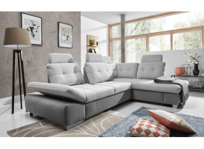 Textil Ecksofa Sofa Couch Polster Eck Garnitur Stoff Schlaf Wohnlandschaft Neu