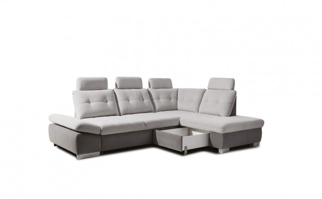 Textil Ecksofa Sofa Couch Polster Eck Garnitur Stoff Schlaf Wohnlandschaft Neu