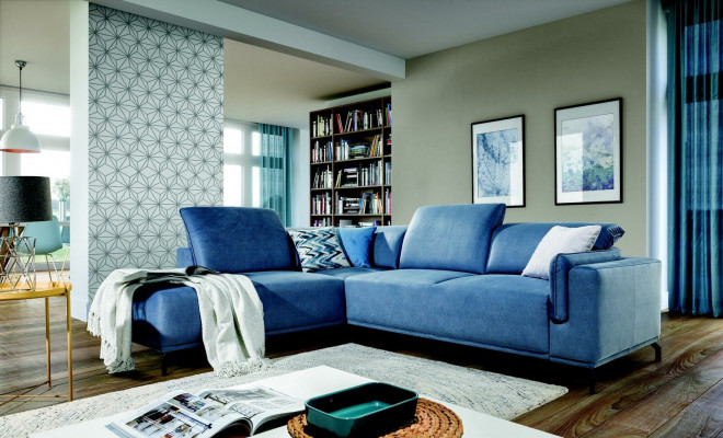 Ecksofa Schlafsofa Polster Eck Couch Sitz Polster Garnitur Bettkasten Stoff Neu
