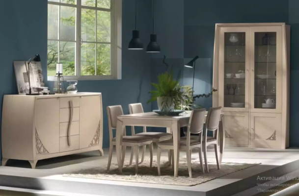 Essgruppe Esstisch Tisch Set 4x Stühle Esszimmer Garnitur Sideboard 7tlg.