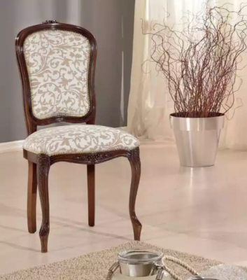 Stuhl Klassischer Esszimmerstuhl Luxus Sitzmöbel Designer Lehnstuhl