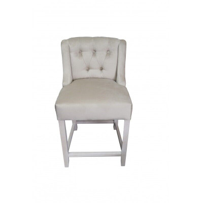 Beige Barhocker Barstuhl 10er Set Stoff Design Barstühle Chesterfield Stühle