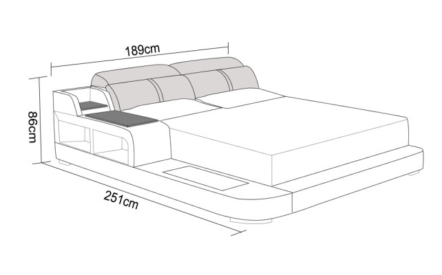 Design Leder Bett Luxus Polster Betten Doppel Modernes Ehe 140/160/180 cm