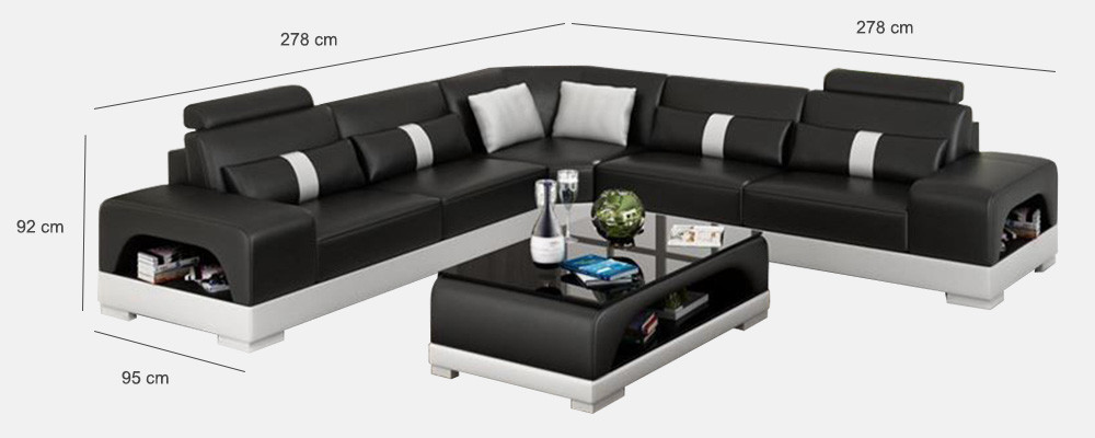 Ecksofa Garnitur Polster Couch Sofa Wohnlandschaft Sitz Eck Textil Leder