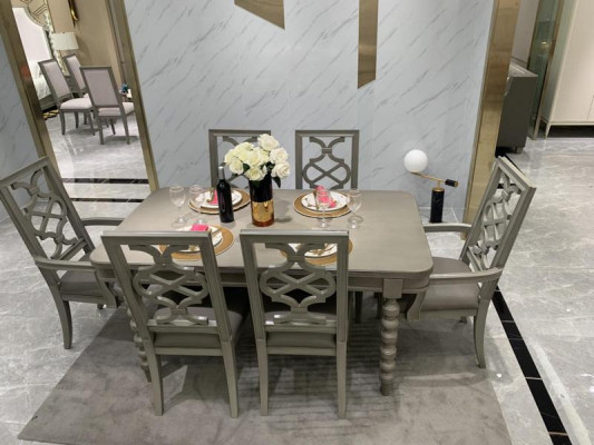 Esszimmer Garnitur Tisch Stuhl Hocker Essgarnitur Stühle Set 6tlg Antik Stil Neu