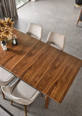 Garnitur Essgruppe Esszimmer Esstisch Luxus Stühle Essecke 6tlg Braun