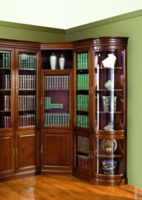Klassische Schrank Vitrine Eckschrank Vitrinen Vitrinenschrank Model BA-11