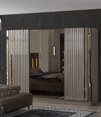 Kleiderschrank Holzschrank Schrank Schlafzimmer Luxus Schränke Braun
