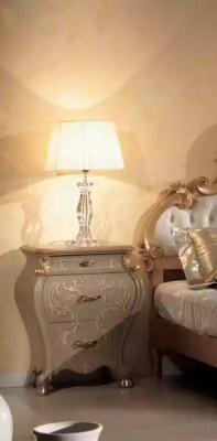 Komplettes Schlafzimmer Set Bett Nachttische Kommode Spiegel Set 5tlg