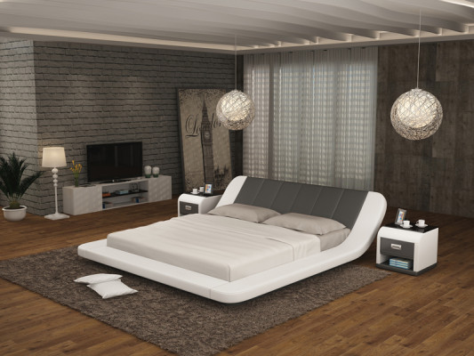 Leder Bett Design Polster Betten Luxus Doppel Modernes Ehe 140/160/180 cm