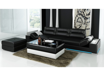 Ledersofa Sofa Couch Sofagarnitur Neu 3+3 Sitzer Garnitur Design Neu