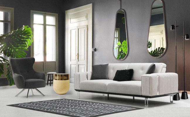 Sessel Ohrensessel Luxus 1 Sitzer Einsitzer Polster Sitz Designer Stoff Modern