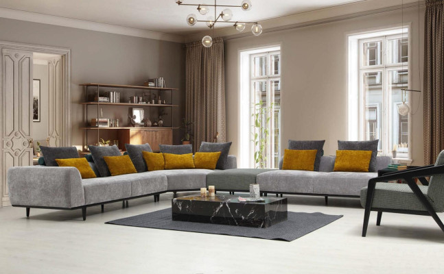 Sessel Sitzer Wohnzimmer Stoff Polyester Stil Modern Design Luxus