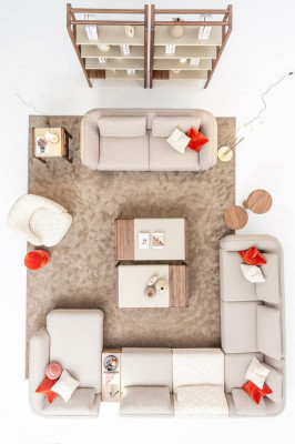 Sofagarnitur 2+1 Sitzer U-Form Sofa Set Wohnzimmer Garnitur Luxus Couchen