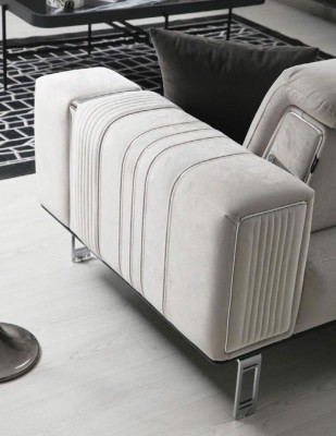 Sofagarnitur Sofa Luxus Couch Set 3+3+1 Sitz Sofas Sessel Stoff Design Möbel Neu