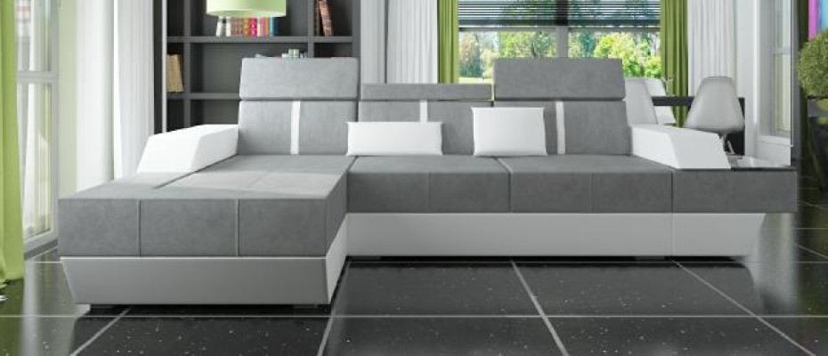 Stoffsofa Ecksofa Textilsofa Sofa + USB Wohnlandschaft Polster Massanfertigung