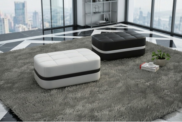 Design Polster Hocker Fußhocker Ottomane Sitz Gepolstert Pufa