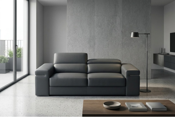 Sofa Couch Polser Sitz 3 Sitzer XXL Big Sofas Couchen Leder 3 Sitzplatz Neu