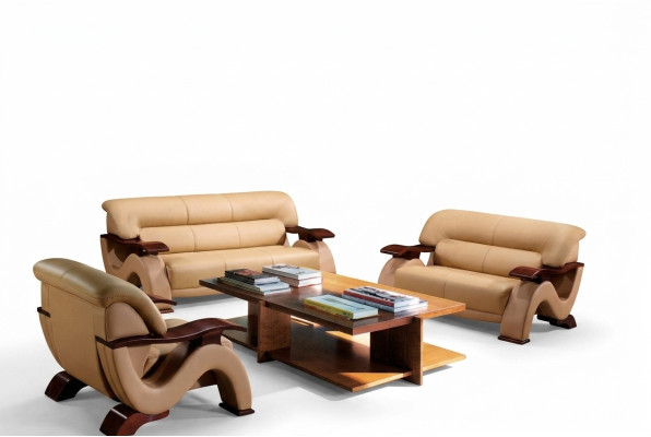 Sofagarnitur Leder Sofa Set 3+2 (ohne Sessel) Couch Sitz Polster Garnitur 2033