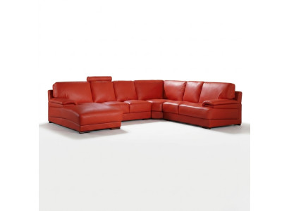 Ledersofa Wohnlandschaft Ecksofa Polster Eck Sitz Couch Garnitur U Form XXL Big