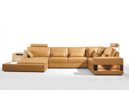 Big xxl ledersofa sofa Couch polster eck lounge garnitur u form wohnlandschaft