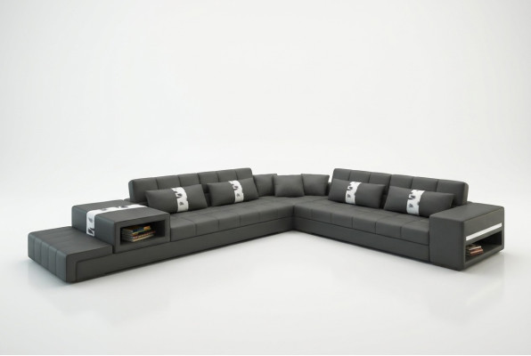 Ledersofa Couch Wohnlandschaft Ecksofa Eck Garnitur Design Sofa Modern