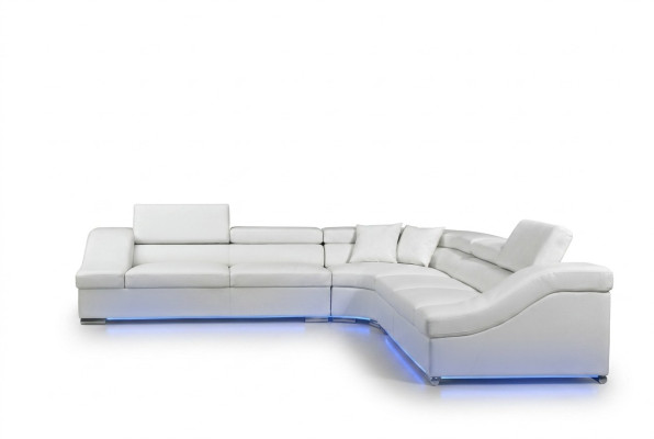 Ledersofa Couch Wohnlandschaft Ecksofa Eck Garnitur Sofa Design Modern