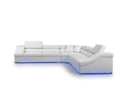 Ledersofa Couch Wohnlandschaft Ecksofa Eck Garnitur Sofa Design Modern
