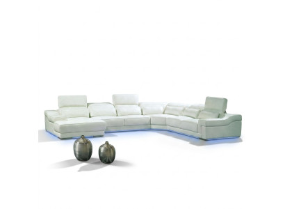 Edle Wohnlandschaft Couch Polster Sofa Ecksofa Sitz Eckgarnitur Leder